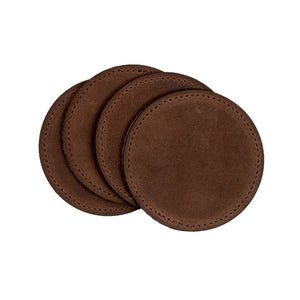 Leather beverage clearance coasters