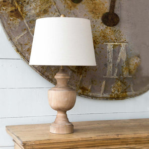 Wooden Urn Finial Lamp